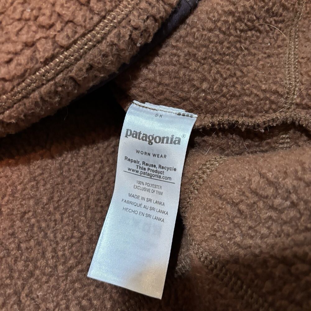 Patagonia Retro Pile Hoodie Womens XL Brown Full Zip Tech Face Hoody 22805 - Picture 7 of 9